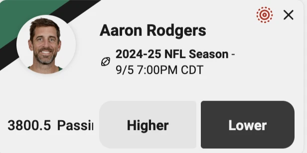 NFL season long player props - Aaron Rodgers underdog fantasy